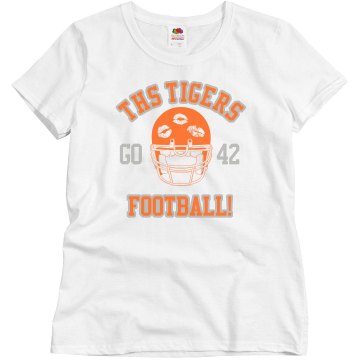 Tiger Football Girlfriend Junior Fit Brightline 3/4 Sleeve Jersey Tee