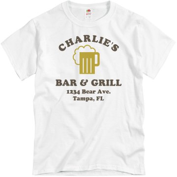 Bar & Grill Unisex Basic Gildan Heavy Cotton Crew Neck Tee