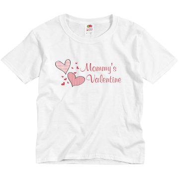 Mommy's Valentine Youth Basic Gildan Ultra Cotton Crew Neck Tee