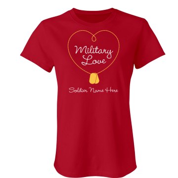 Semper Fi Love Junior Fit Bella Crewneck Jersey Tee