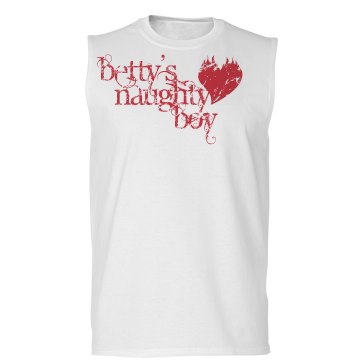 Naughty Boy Distressed Unisex Basic Gildan Ultra Cotton Sleeveless Tee