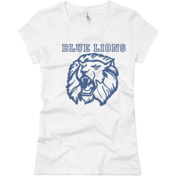 Blue Lions #1 Fan Junior Fit Basic Bella Favorite Tee