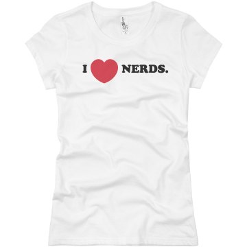 I Love Nerds Junior Fit Basic Bella Favorite Tee