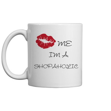 Shopaholic Kiss Mug 11oz Ceramic Coffee Mug