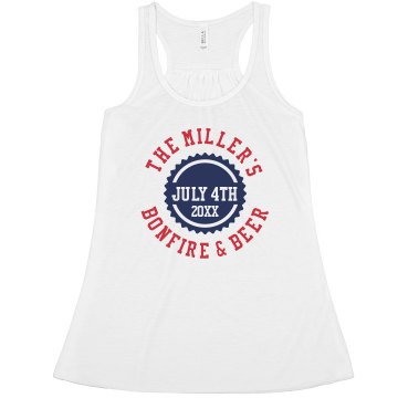 July 4th Party Tank Misses Relaxed Fit Basic Anvil Heavyweight Tank Top