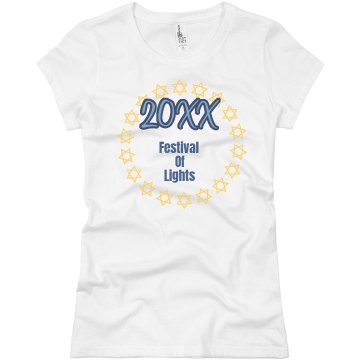 Festival Of Lights Tee Junior Fit Basic Bella Favorite Tee
