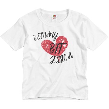 Best Friends Forever Kids Youth Basic Gildan Ultra Cotton Crew Neck Tee