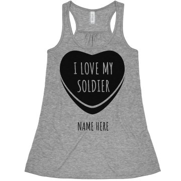 Camo Heart Girlfriend Misses Bella Flowy Boxy Lightweight Crop Tank