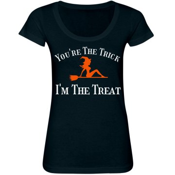 I'm the Halloween Treat Junior Fit Bella Sheer Longer Length Scoopneck Tee