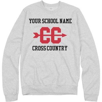 Cross Country Sweatshirt Unisex Hanes Crew Neck Sweatshirt
