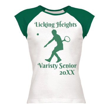 Licking Heights Tennis Junior Fit Bella 1x1 Rib Ringer Tee
