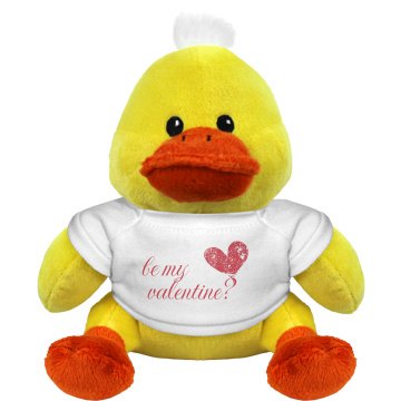 Be My Valentine Duckie Plush Duckie