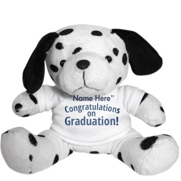 Graduation Dog Plush Dalmatian Dog