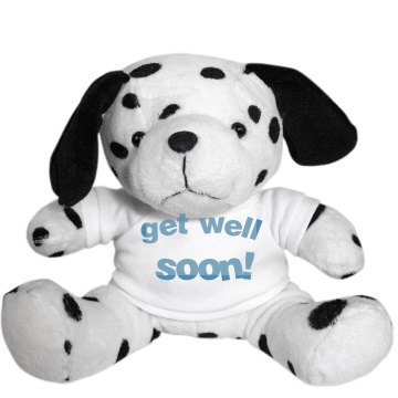 Get Well Soon Dog Plush Dalmatian Dog