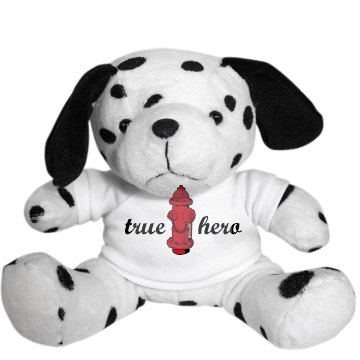 Firefighter True Hero Dog Plush Dalmatian Dog