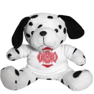 Firefighter Logo Dog Plush Dalmatian Dog