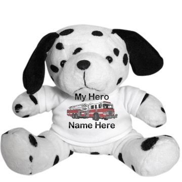 Fire Truck Dog  Plush Dalmatian Dog
