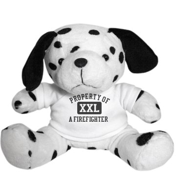 Property Of A Firefighter Plush Dalmatian Dog