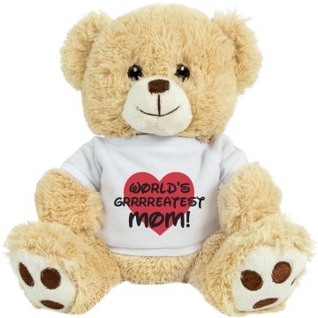 World's Greatest Mom  Plush Tiger