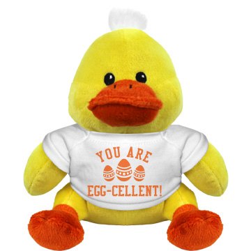 Easter Egg-Cellent Duck Plush Duckie