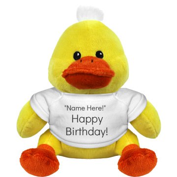 Happy Birthday Duckie Plush Duckie