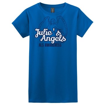 Julie's Angels For ALS Misses Relaxed Fit Gildan Heavy Cotton Tee