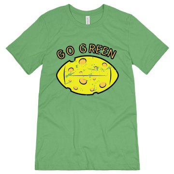 Go Green Distressed Unisex Canvas Jersey Tee