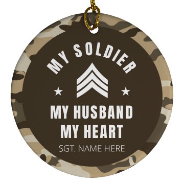 My Soldier Ornament Porcelain Circle Ornament
