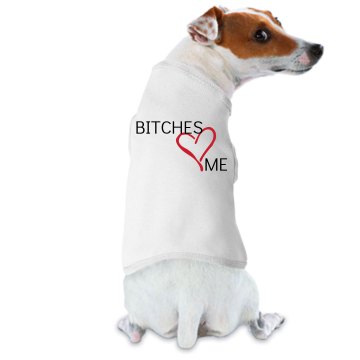 Bitches Love Me Doggie Skins Dog Hoodie Tee