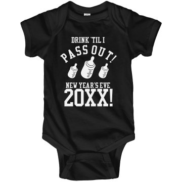 Drink Til I Pass Out Infant Rabbit Skins Lap Shoulder Creeper