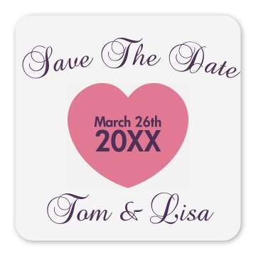 Save The Date Magnet Square Magnet