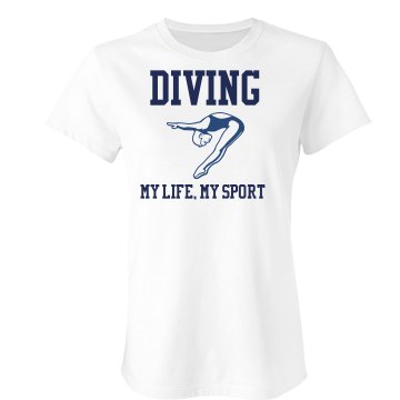 Diving Team T-Shirt Junior Fit Bella Sheer Longer Length Rib Tee