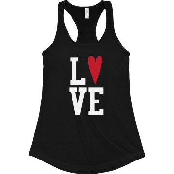 Love Obama Tank Junior Fit Bella Sheer Longer Length Rib Racerback Tank Top