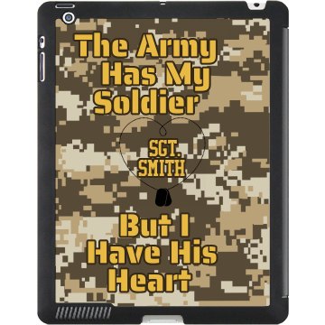 Army Have His Heart Black iPad Smart Cover