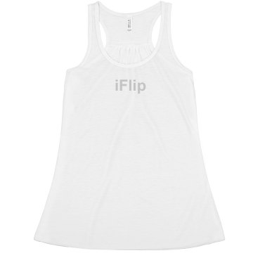 iFlip Tank Tops Misses Bella Flowy Boxy Lightweight Crop Tank