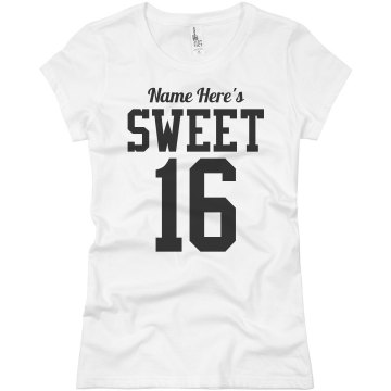 Krista's Sweet Sixteen Junior Fit Basic Bella Favorite Tee