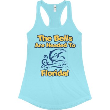 Florida Vacation Tank Junior Fit Bella Sheer Longer Length Rib Racerback Tank Top