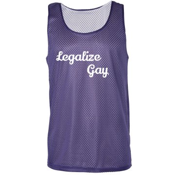 Legalize Gay Pinnie Badger Sport Mesh Reversible Tank