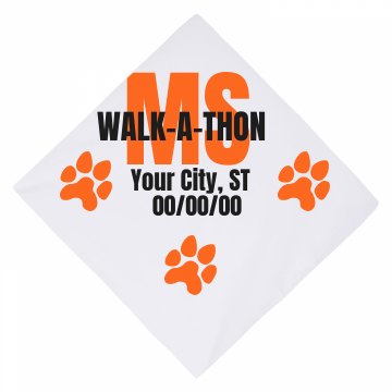 MS Walk-A-Thon Bandana Dog Bandana