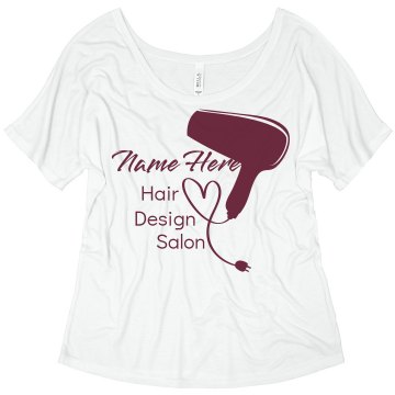 Northwest Hair Salon Junior Fit Bella Sheer Longer Length Scoopneck Tee