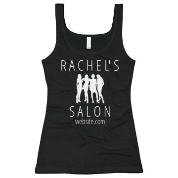 Rachel's Beauty Salon Junior Fit Bella Sheer Longer Length Rib Tank Top