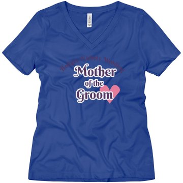 Mother Of The Groom Misses Relaxed Fit Anvil V-Neck Tee