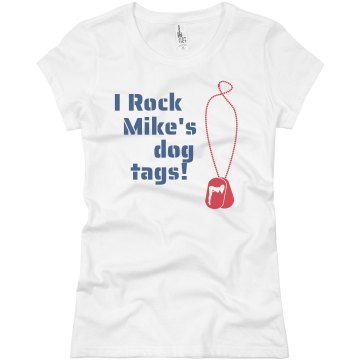 Rock Mike's Dog Tags Junior Fit Basic Bella Favorite Tee