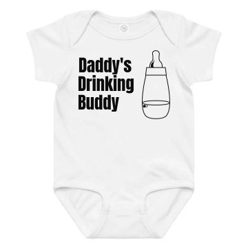Daddy's Drinking Buddy Infant Rabbit Skins Lap Shoulder Creeper