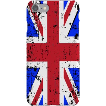Distressed UK Flag Case Plastic iPhone 5 Case Black