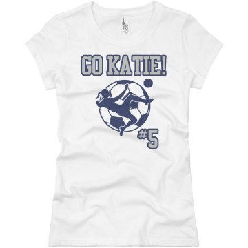 Girls Soccer Mom Fan Junior Fit Basic Bella Favorite Tee
