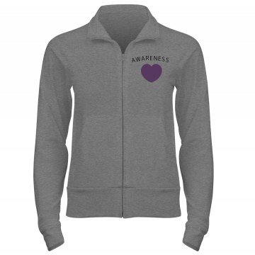 Remember Alzheimers w/ Bk Junior Fit Bella Cadet Zip Track Jacket