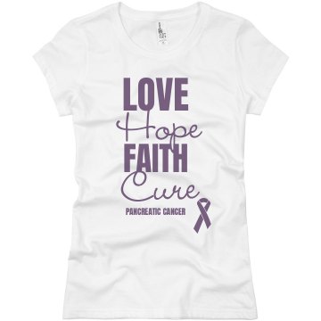 Pancreatic Cure Junior Fit Basic Bella Favorite Tee