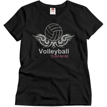 Team Mom Rhinestone Misses Relaxed Fit Gildan Ultra Cotton Tee