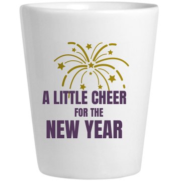 Cheer For The New Year Ceramic Shotglass